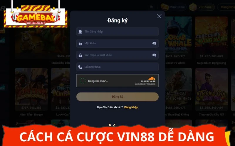 Tạo tài khoản cược nhanh chóng chỉ trong vòng 4 bước đơn giản